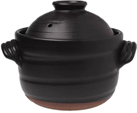 Pentola di terracotta for cucinare, casseruola con coperchio, pentola di ceramica for zuppa e riso, pentola di pietra giapponese for cucinare, pentola calda, pentola for stufato resistente al calore f
