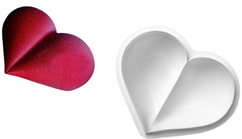 Stampi in silicone a forma di cuore per sapone in silicone per resina epossidica per realizzare sapone, torte, fondente, cioccolato, dessert, per feste di compleanno