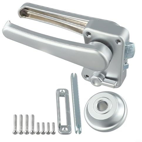 EffiFish Maniglia per serratura interna in lega di zinco, set di serrature per bagno con finitura cromata per camper, roulotte, barca, yacht marino