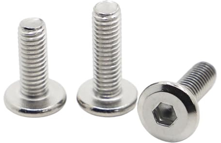 304 Edelstahl Große Flache Hex Hexagon Sockel Kopf Allen Möbel Niet Schrauben Anschluss Bolzen(35mm,M3)