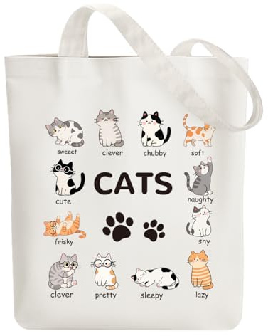 ANATTASOUL Baumwolltasche Personalisiert mit Text in Tiere Leinwand Geschenk Tragetasche für Damen Freundin Mama Schwestern Ehefrau Muttertag Tasche Geburtstag con Cremallera 38 * 40cm