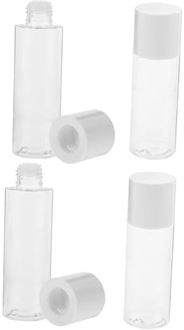 Beatifufu 4pièces Bouteille De Voyage Contenant De Toilette Bouteilles Vides Rechargeables Pour Shampoing Après-shampoing Gel Douche
