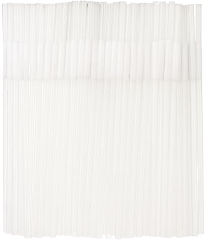 50 Pack 6×260mm Reusable Transparent Bendy Drinking Straws with Cleaner – Corn-Based Clear Biodegradable Long Smooth Straws for Smoothies, Coffee, Milkshakes, Cold & Hot Drinks, Reusable Straws Set
