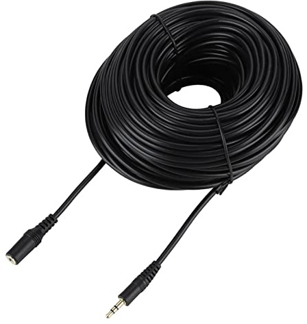 Depisuta Cavo di Prolunga Audio Maschio-femmina 3,5 Mm Comodo per Smartphone Facile Usare PVC 30 M (30 m / 98,4 piedi)