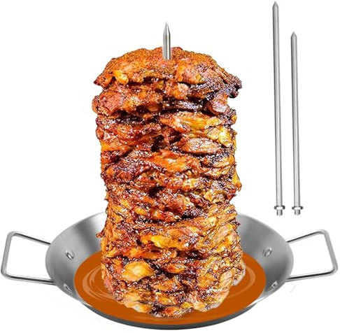 AL Pastor Stand Spiedo verticale con manico 3 misure Punte in acciaio inox Spiedini per grigliare Spiedini staccabili per kebab BBQ AL Pastor Pesce Pollo