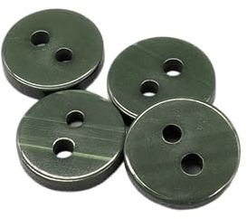 Botbot - Bottoni in finta madreperla reversibili, 6 misure e 10 colori a scelta, 2 fori per neonati e camicie, 8 mm, confezione da 50 pezzi, colore: verde