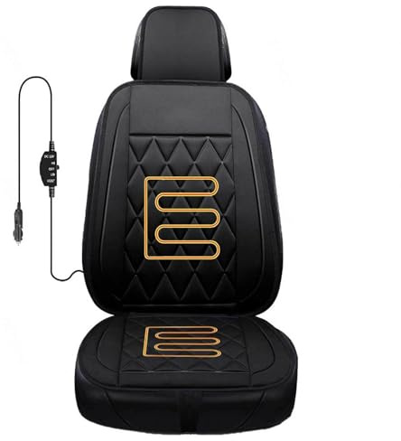 Heizpad für Winterreisen, Kälteblocker für den Sitz Passend,Warm Kälteschutz für Sitz,C-Schwarz1Sitz