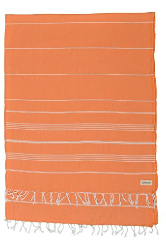 Bersuse 100% Baumwolle - Anatolia XXL Strandtuch Sofa-Überwurf - Orange