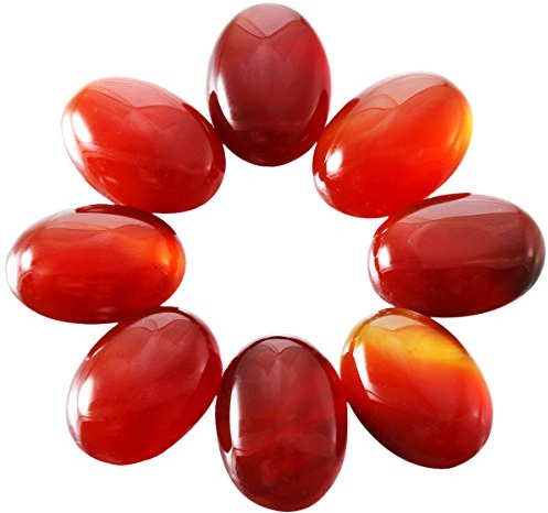Nupuyai 5 Stk. Edelstein Cabochon flache Oval Steine für Schmuckherstellung | Kleine Cabochon Flachrücken Schmucksteine für Anhänger, Ketten, Ringe, Haarschmuck, Makramee Bastelperlen