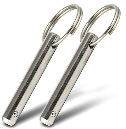 PROTECH 2 Stück Steckbolzen mit Kugel Sicherungsbolzen 5x28mm rostfreier Edelstahl A2 Bolzen mit Kugelsicherung und Ring Splintbolzen Schnellspannstifte