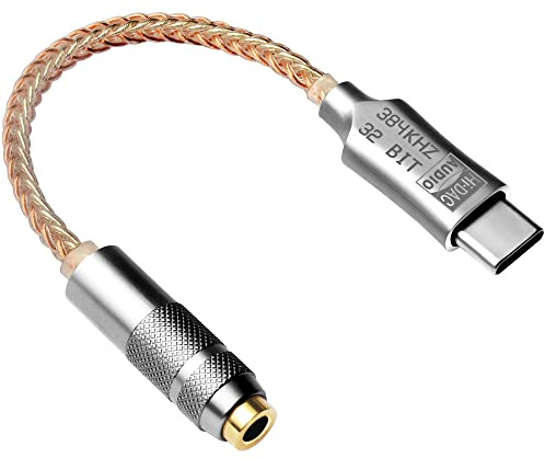 Adattatore da USB da tipo C a 3,5 mm ALC5686 HiFi Portable Digital Audio Decodifica Amp DAC Type-C Microfono Jack Cuffie Convertitore per Huawei Xiaomi Samsung OnePlus Android Phone
