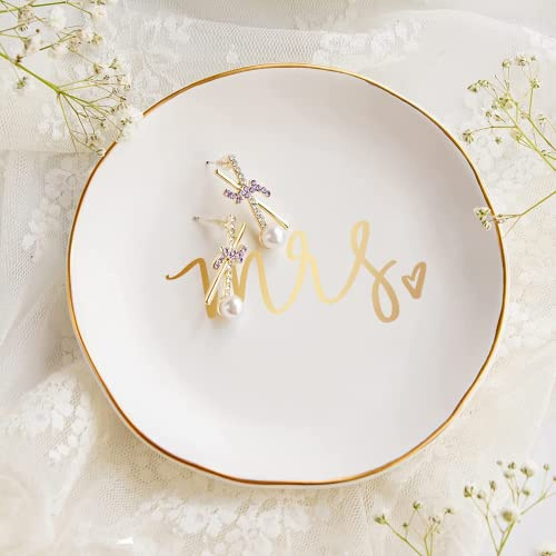 Titanape Mrs. Ring Schmuckschale, Schmuckschale, Geschenk für die zukünftige Braut, Brautparty, Verlobungsgeschenk, Hochzeitsgeschenk, Brautringhalter