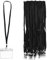 45cm Schlüsselband 100 Stück Lanyards schlüsselanhänger band lanyard Nackenband Swivel Schließe Umhängebänder mit Karabinerhaken Büro Abzeichen für ID-Karten Ausweise Schlüssel für ID-Karten(Schwarz)