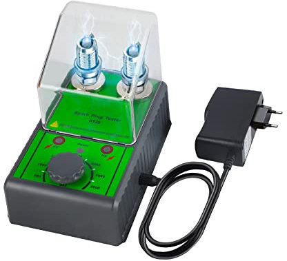 MRCARTOOL Zündkerzentester Auto-Zündkerzenprüfgerät mit einstellbarer Zweilochbuchse 220V Auto-Zündkerzengerät mit Transparent Schutzabdeckung Zündkerzen-Tester Analysator für 12V-Fahrzeuge