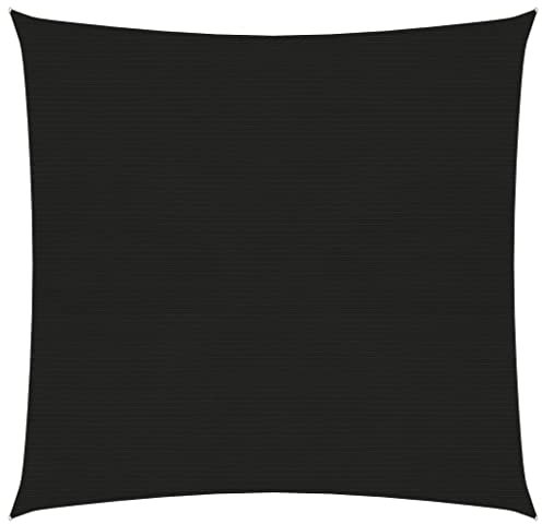 vidaXL Sunshade Sail Sun Sail Trap Sunscreen Sunshade Sail Patio Shade Shade Canopy Outdoor Garden Patio 160 g/m² Black 2x2 m HDPE