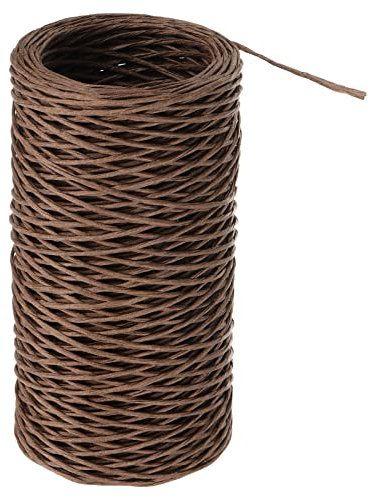 PATIKIL 164 Füße Blumig Bindedraht Wickelgarn 1mm Blumengeschäft Draht Eisen Drahtpapier Bedeckter Weinstock Wickeldraht Bindedraht für Blumensträuße Braun