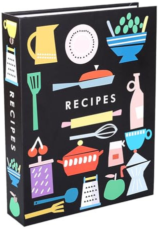 BPFY 1 Packung Rezeptbuch, 22,9 x 17,8 cm, 3-Ringbuch, Rezeptbuch