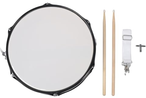 Snaredrum-Set, 14-Zoll-Militärband-Snare-Drum, Edelstahl-Snare-Drum, Leistungsstarkes Doppelseitiges Trommelfell-Klingelinstrument mit Trommelstöcken und Schultergurt
