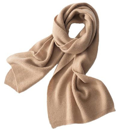 Herren Kaschmir-Schal, gestrickt, warm, einfarbig, A H, One size