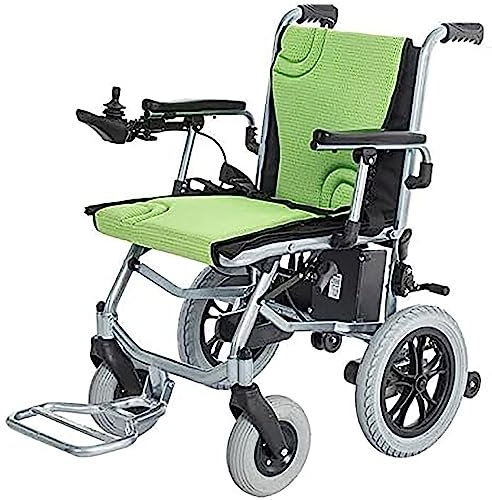 OLSKFUH Sillas de Ruedas eléctricas para Personas Mayores, Plegables, Ligeras, de Aluminio, de Lujo, con Motor, 14 kg, batería de Litio, aptas para sillas de Ruedas eléctricas