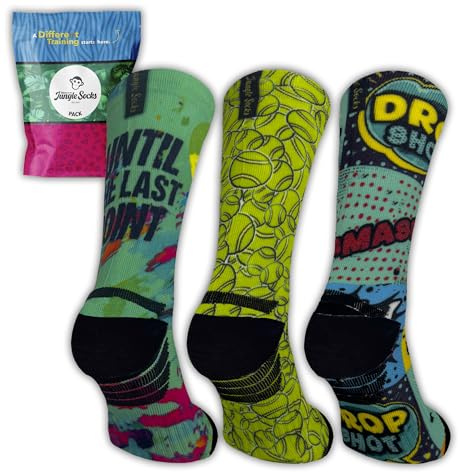 Jungle Socks Padel Series - Pack de 3 Calcetines de Alto Rendimiento para Pádel, Transpirables, Compresivos y Reforzados.