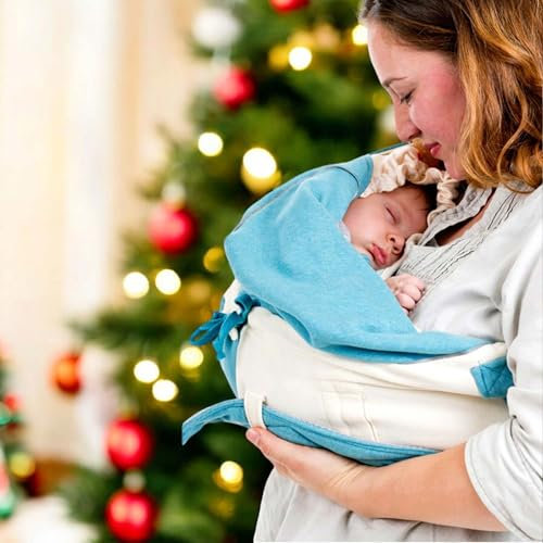3 in 1 Baby-Tragetuch, komfortable Babytrage ohne Binden, aus weicher Baumwolle, Ideal für Neugeborene, Kleinkinder und wunderbares Geschenk für Mütter und Eltern von Kindern, TÜV zertifiziert