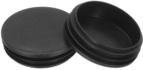 QUARKZMAN 8 Stück Lamellenstopfen Rund 2-3/8 Zoll (60mm) Rohrstopfen Kunststoff Rohrabdeckung Stopfen Endstopfen Endkappen Verschlussstopfen Kappen Gleiter für Rundrohr Stuhlbeine, Schwarz