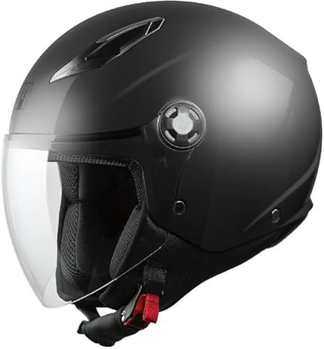 Casco Jet colore nero aperto per moto o scooter OMOLOGATO ECE 22-06