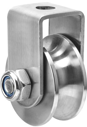 APOMOONS Carrucola con 2 Cuscinetti A Sfera Carrucola A U, Carrucola per Funi in Acciaio Inox per Fitness, Puleggia E Cavi Capacità di Carico di 200 kg