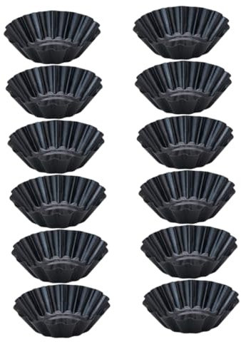 GLEAVI 12piezas Moldes Al Moldes Reutilizables Para Tartaletas De Huevo Diseño De Crisantemo Perfectos Para Repostería
