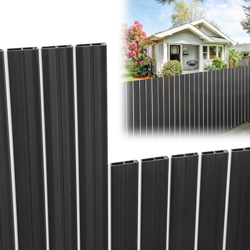 Fiqops PVC Sichtschutzmatte 80x400cm, 2025 Neu Balkon Sichtschutz,Sichtschutzzaun Auszug,Sichtschutz Zaun Gris,Windschutz und Wasserdicht,UV-beständig,Doppelte Verstärkung Garten Sichtschutz
