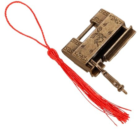 EXHUMKY Antikes Kleiner Vorhängeschloss Zinklegierung Mit Schlüssel Kleine Schmuckkästchen Und Schrankschlossverriegelung Retro Stil Für Holzschränke Und Reiseschutz