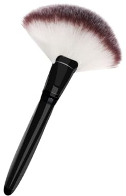 Gatuida Pennello Trucco Ventaglio Grande Con Manico in Legno Spazzola Vellutata Per Polvere e Fondotinta Polveroso Setole Nylon Morbide Per Applicazione e Sfumatore Veloce Del Make up