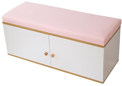 Odaima Bankauflage Bankkissen 5cm Dicke Sitzkissen Bank, Outdoor Stuhlkissen mit Abnehmbarem Leinen Bezug, rutschfest Sitzpolster Bank, Bankpolster Stuhlkissen für Gartenmöbel(Rosa,90x50x5cm)