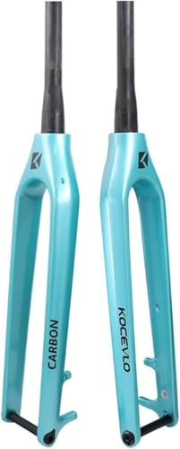 CUCKQUIC Fourche Rigide en Carbone pour VTT 27,5/29 Pouces, Fourche de vélo 1-1/2 Pouce, Fourche Avant Conique Boost, axe traversant 15 x 110 mm, Frein à Disque Green 29in