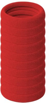 Specora-Classic Seamless Haargummi Rot – 10er Pack – 4 cm – Nahtlos, elastisch & haarschonend