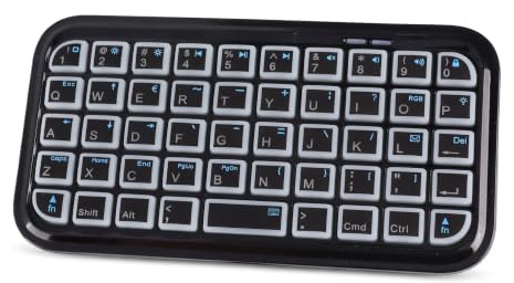 Bewinner Litet Bluetooth-tangentbord, Dual Mode Trådlöst Trådbundet Kompakt Resetangentbord med Laddningsbart 300mAh Batteri, Tyst Skrivning för Bärbar Dator Tablet Phone Desktop (Bakgrundsbelyst