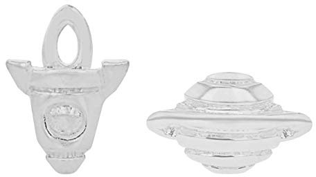 Tuscany Silver Damen-Ohrstecker Sterling-Silber 925 Rakete Saturn, Metall Silber