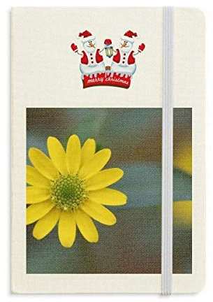 Cuaderno de muñeco de nieve con diseño de crisantemo de Navidad con flores amarillas