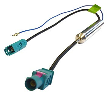 Schlauer-Shop24 Dietz 8551 Phantomadapter FAKRA Stecker- FAKRA Buchse - für alle Fahrzeuge mit Fakra Stecker und aktiv Antenne