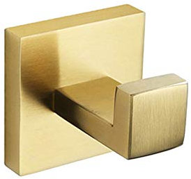 Edelstahl Badezimmer Selbstklebend Handtuchhaken bohrfrei Wandmontage Garderobenhaken für Badezimmer Küche Garage (Gold)