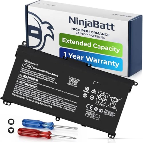 NinjaBatt HT03XL Battery for HP L11119-855 HW03XL Pavilion 15-DB Series | Fits 14M-DH0003DX 15T-CS200 15-DY0013DX 15-CS3073CL 14-CE0006DX 15-CR0087CL – 3 cells 41.9Wh 11.55V 12-month warranty