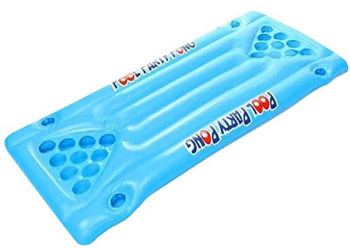 2 Aufblasbarer Tischschwimmer Pong, aufblasbarer Erwachsener Biertisch, Schwimmendes PVC Floß mit Becherhalter, Schwimmwasserbett für Pool Generisches