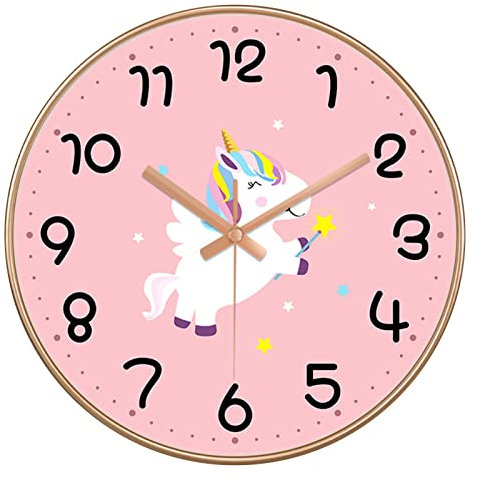 EXQULEG Kinder Wanduhr Dinosaurier, ohne Ticken Runde Kinderuhr mit Tier Motiv, 30CM Kinderwanduhr Lautlose für Junge und Mädchen, Kinder Geschenke (#3)