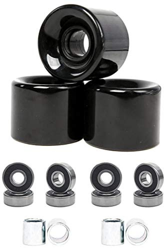 KVSERT 4 Stück 60 mm Skateboard-Rollen + ABEC-9 Kugellager und Abstandshalter Cruiser-