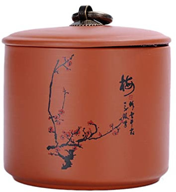 CAGFINY Ceramic Tea Canister Japanese Style Tea Coffee Sugar Storage Pots Jars Ceramic Traditional Tea Caddy Storage for Kitchen