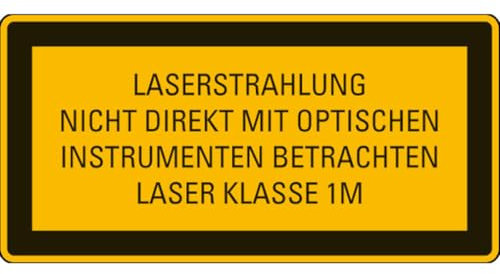Dreifke® Aufkleber I Elektro-Warnschild Laserstrahlung, nicht direkt mit..., Folie, 52x26mm, 10 Stück