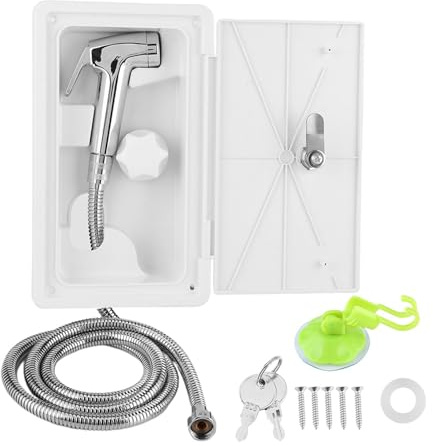 Cabine de Douche pour Camping car ,Outil de Douche pour Camping car Innovant et fordurablede qualité Supérieure avec Kit de 2 Clés pour Caravane Extérieure