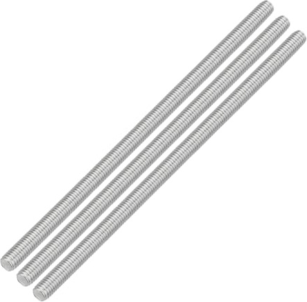 QUARKZMAN 3 Stück Gewindestangen, M8 x 180mm, 304 Edelstahl, Gewindestab mit metrischem Vollgewinde, M8-1.25 Gewindestift für Möbel- und Maschinenmontage