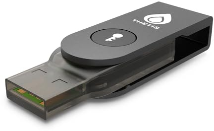 Clé de sécurité Thetis Pro-A FIDO2 avec Port USB A et NFC, Application d'authentification TOTP/HOTP, authentification à Deux facteurs FIDO 2.0 2FA MFA, Fonctionne avec Windows/macOS/Linux/Gmail